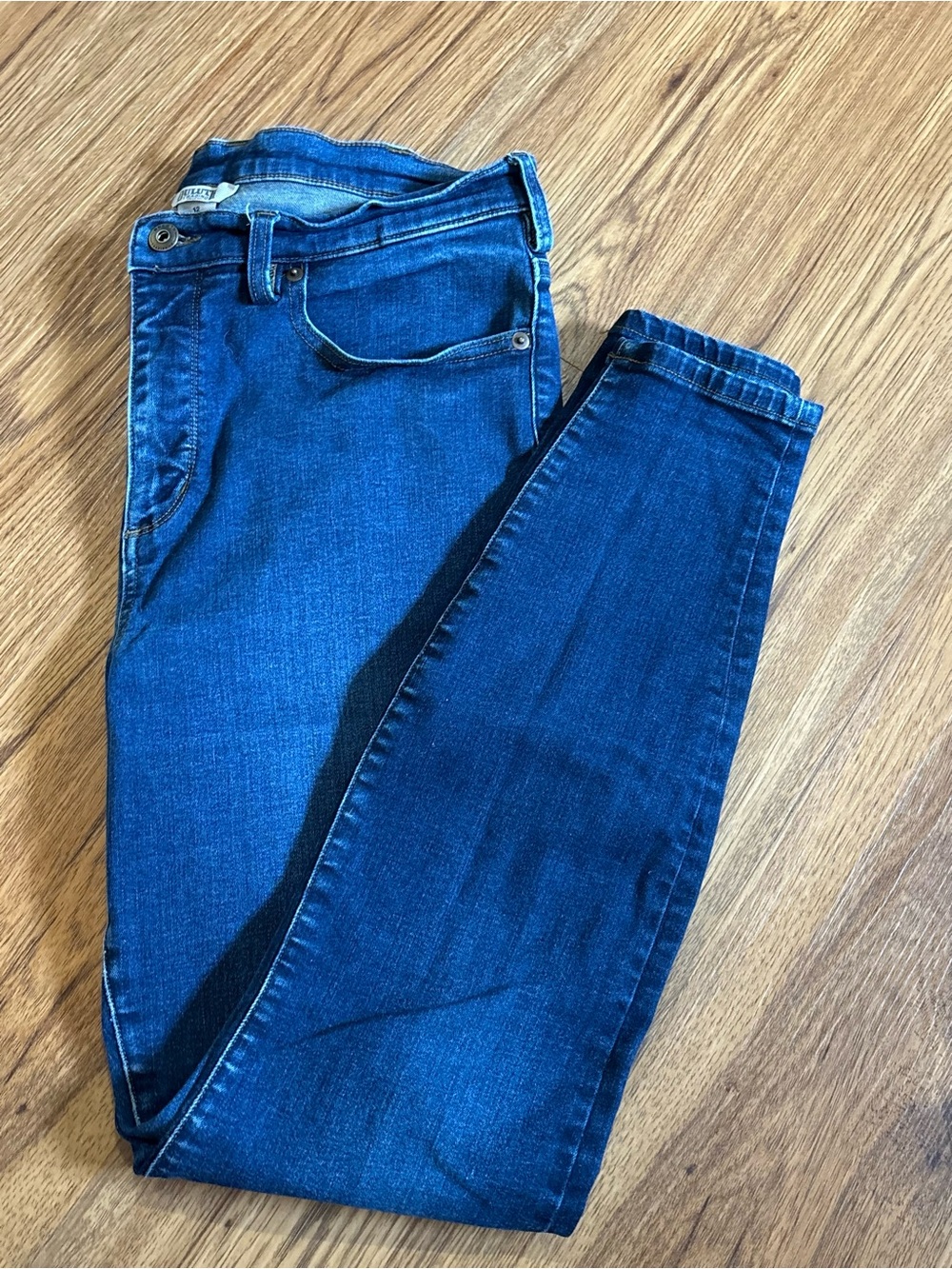 Duluth Trading Co Blue Denim Skinny Jeans Size 12 Durable Work Jean